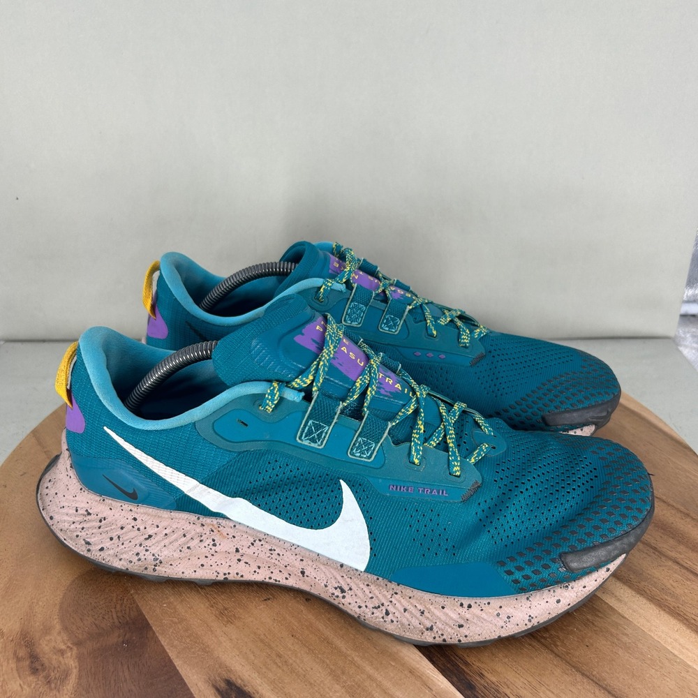 Nike Pegasus Trail 3 Mens Running Shoes Teal Blue DA8697-300 Size 12 Cushioned